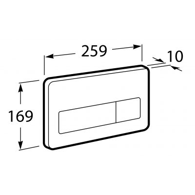 Przycisk spłukujący do wc stal A890197004 Roca PL