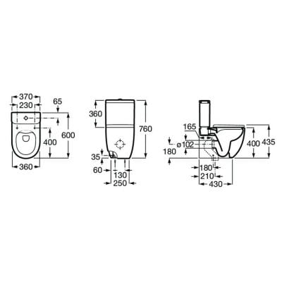 Spłuczka A341240000 Roca Meridian-N