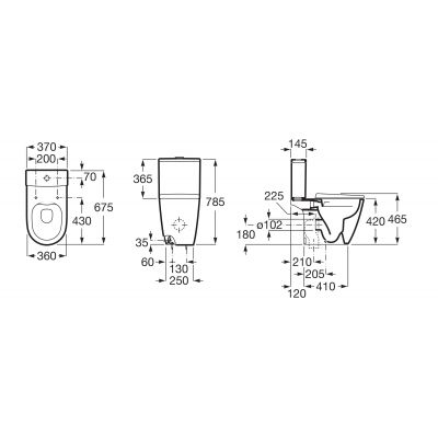 Miska kompakt WC biały A342687000 Roca Ona