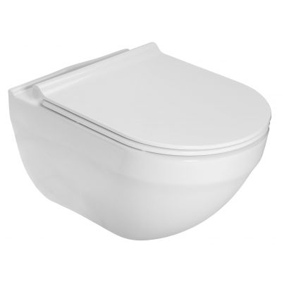 Miska WC wisząca bez kołnierza biały A346136000 Roca Hebe