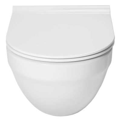 Miska WC wisząca bez kołnierza biały A346136000 Roca Hebe