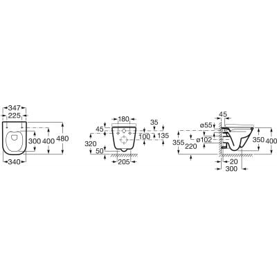 Zestaw miska z deską A34H473000 Roca Gap
