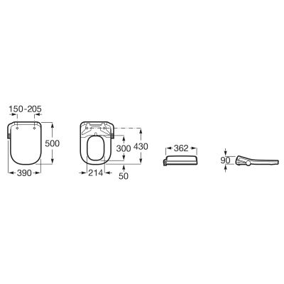 Deska myjąca biała A804054021 Roca Multiclean