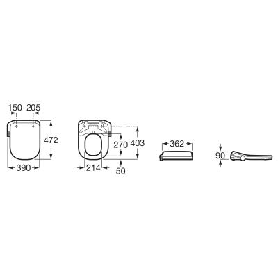 Deska myjąca biała A804057021 Roca Multiclean