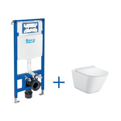 Zestaw WC stelaż + miska + deska A893104500 Roca Gap Square