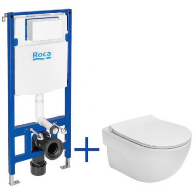 Zestaw WC stelaż + miska + deska A893104530 Roca Meridian