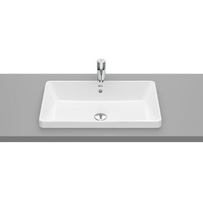 Umywalka 60x37 cm prostokątna wpuszczana biała A3270Y8000 Roca Gap Square