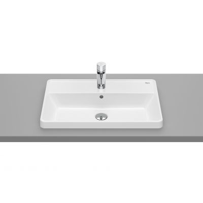 Umywalka 60x39 cm prostokątna wpuszczana biała A3270YAS00 Roca Gap Square