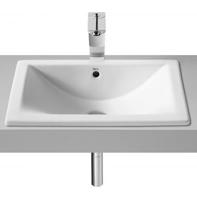 Umywalka 50x38 cm prostokątna wpuszczana-podblatowa biała A327114000 Roca Diverta