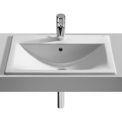 Umywalka 55x42.5 cm prostokątna wpuszczana biała A327116000 Roca Diverta