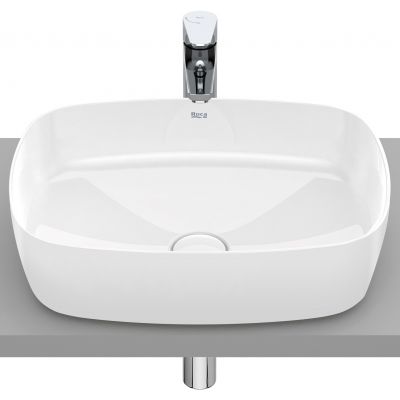 Umywalka 50x37 cm prostokątna nablatowa biała A327500000 Roca Inspira