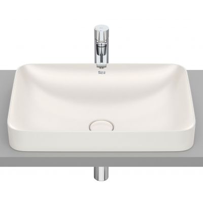 Umywalka 55x37 cm prostokątna wpuszczana brąz/beż A327534650 Roca Inspira