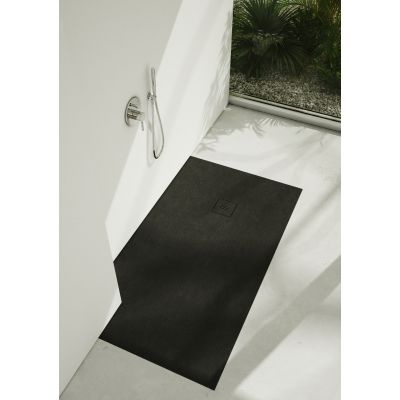 Brodzik półokrągły 90x90 cm czarny 3SPP1O9090CSTM1CST Schedline Collection Protos Black Stone