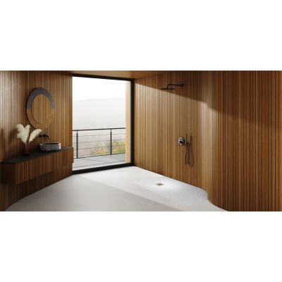 Brodzik kwadratowy 80x80 cm biały 33100BSTM2 Schedpol Kalait White Stone