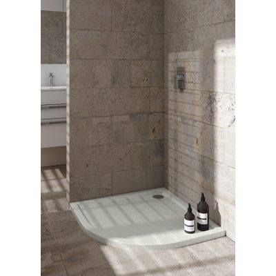 Brodzik półokrągły 90x90 cm cement 32334CTST Schedpol Caspar New Cement Stone