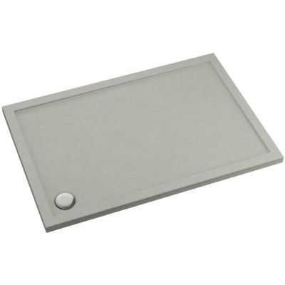 Brodzik prostokątny z syfonem 100x90 cm cement 32345CTST Schedpol Caspar New Cement Stone