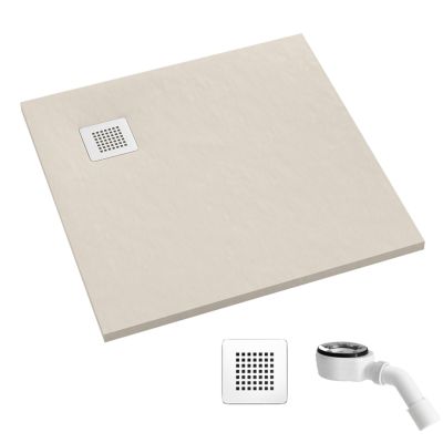 Brodzik kwadratowy 90x90 cm beżowy 33101PKSTM2 Schedpol Kalait Cashmere Stone
