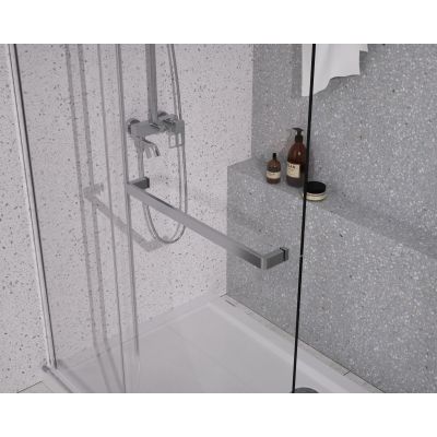 Ścianka prysznicowa walk-in 140 cm chrom połysk/szkło przezroczyste BK258T14 Sea-Horse Creative