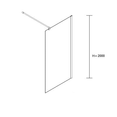 Ścianka prysznicowa 120 cm złoty połysk/szkło przezroczyste BKP251T12Z Sea-Horse Easy In