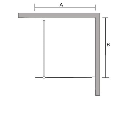Ścianka prysznicowa 120 cm złoty połysk/szkło przezroczyste BKP251T12Z Sea-Horse Easy In