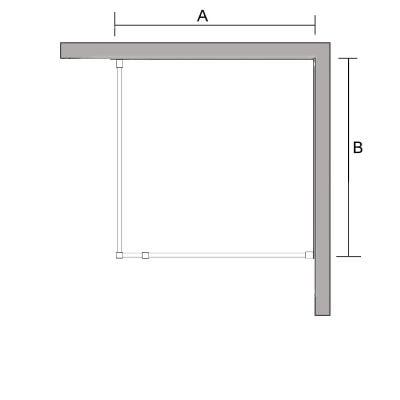 Ścianka prysznicowa 100 cm chrom połysk/szkło przezroczyste BKP256T10 Sea-Horse Creative