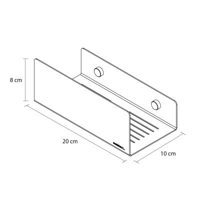 Półka prysznicowa 20 cm czarna 800792 Sealskin Brix