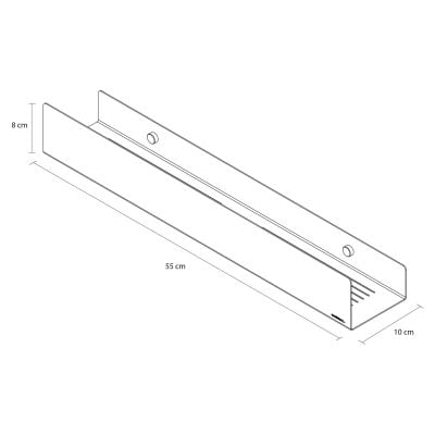 Półka prysznicowa 55 cm czarna 800796 Sealskin Brix