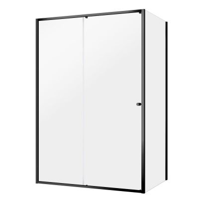 Kabina prysznicowa 140x90 cm prostokątna czarny mat/szkło przezroczyste CD101496195100 Sealskin Contour