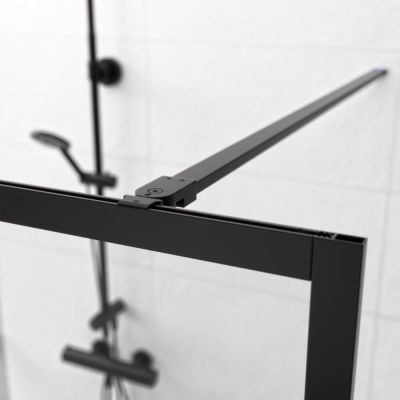 Ścianka prysznicowa walk-in 100 cm czarny mat/szkło przezroczyste CDA30986195100 Sealskin Contour