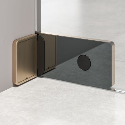 Ścianka prysznicowa walk-in 100 cm złoty szczotkowany/szkło przezroczyste PU011006495100 Sealskin Pure