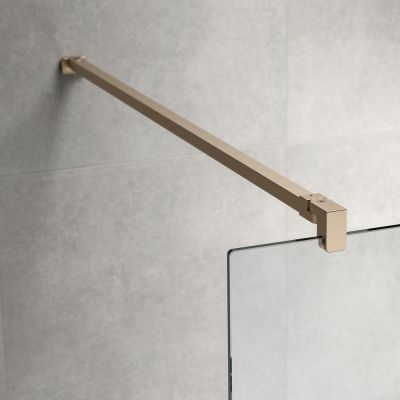 Ścianka prysznicowa walk-in 100 cm złoty szczotkowany/szkło przezroczyste PU011006495100 Sealskin Pure