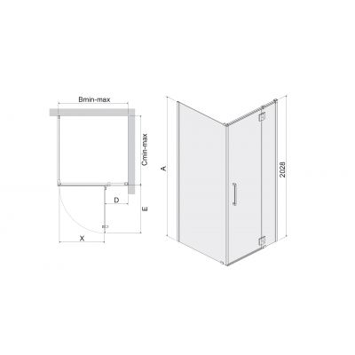 Kabina z brodzikiem kwadratowa 90x90 cm 602100105042401 Sanplast Summer Set