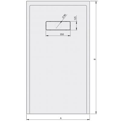 Brodzik prostokątny 130x100 cm biały 645570066001000 Sanplast Modern Mineral