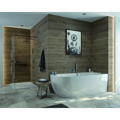 Wanna z obudową 170x75 cm prawa biała 632370115001010 Sanplast Luxo
