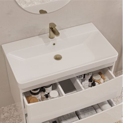 Umywalka 61x45 cm prostokątna meblowa biała 9909060 Strama Austin