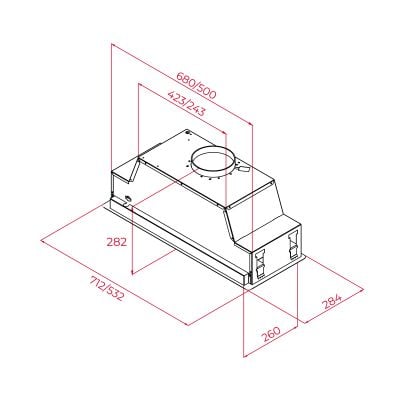 Okap kuchenny 53.2 cm podszafkowy stal 113100007 Teka Maestro