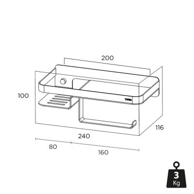 Tiger Caddy 1401430346 uchwyt na papier toaletowy