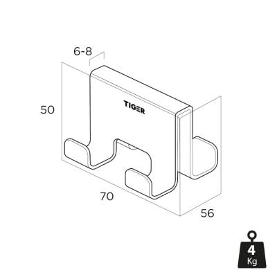 Tiger Caddy 800295 wieszak na ręcznik stal