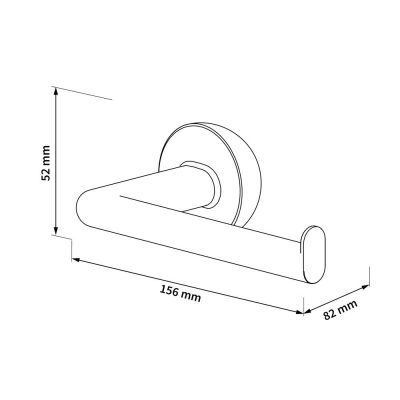 Tiger Noce 800415 uchwyt na papier toaletowy czarny