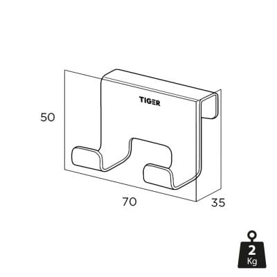 Tiger Caddy 1401230346 wieszak na ręcznik chrom