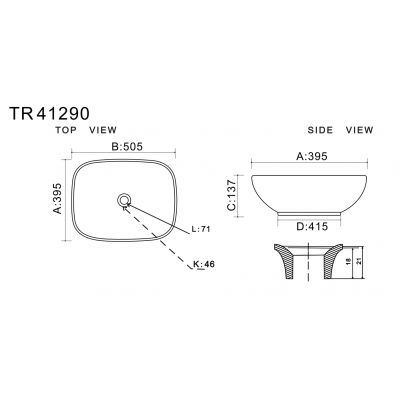 Umywalka TR41290 Uptrend Hera