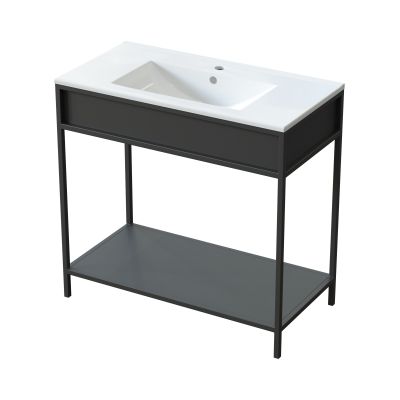 Umywalka 90x46 cm prostokątna biały UP4530900 Uptrend Neva
