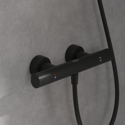 Villeroy & Boch Universal Taps & Fittings bateria prysznicowa ścienna termostatyczna czarny mat TVS000017000K5