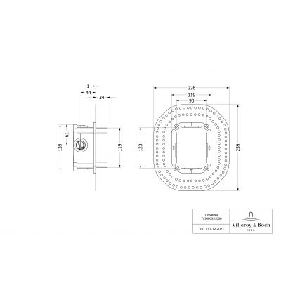 Villeroy & Boch Universal Taps & Fittings element podtynkowy do baterii TVS00035100000