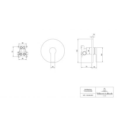 Villeroy & Boch Architectura TVS10335200061 bateria prysznicowa podtynkowa podtynkowa chrom