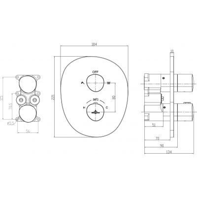 Villeroy & Boch Antao TVS11100200061 bateria wannowo-prysznicowa podtynkowa chrom