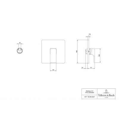 Villeroy & Boch Subway 3.0 TVS11200200061 bateria prysznicowa podtynkowa podtynkowa chrom