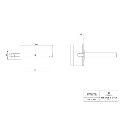 Villeroy & Boch Loop & Friends wylewka do baterii wannowa czarny mat TVT106505153K5