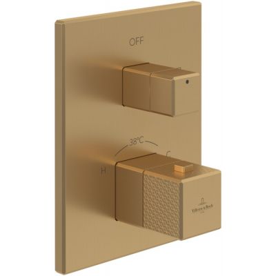 Villeroy & Boch Mettlach TVT12600100076 bateria prysznicowa podtynkowa termostatyczna złota