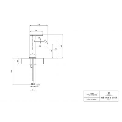 Villeroy & Boch Dawn TVW10610315264 bateria umywalkowa stojąca nikiel